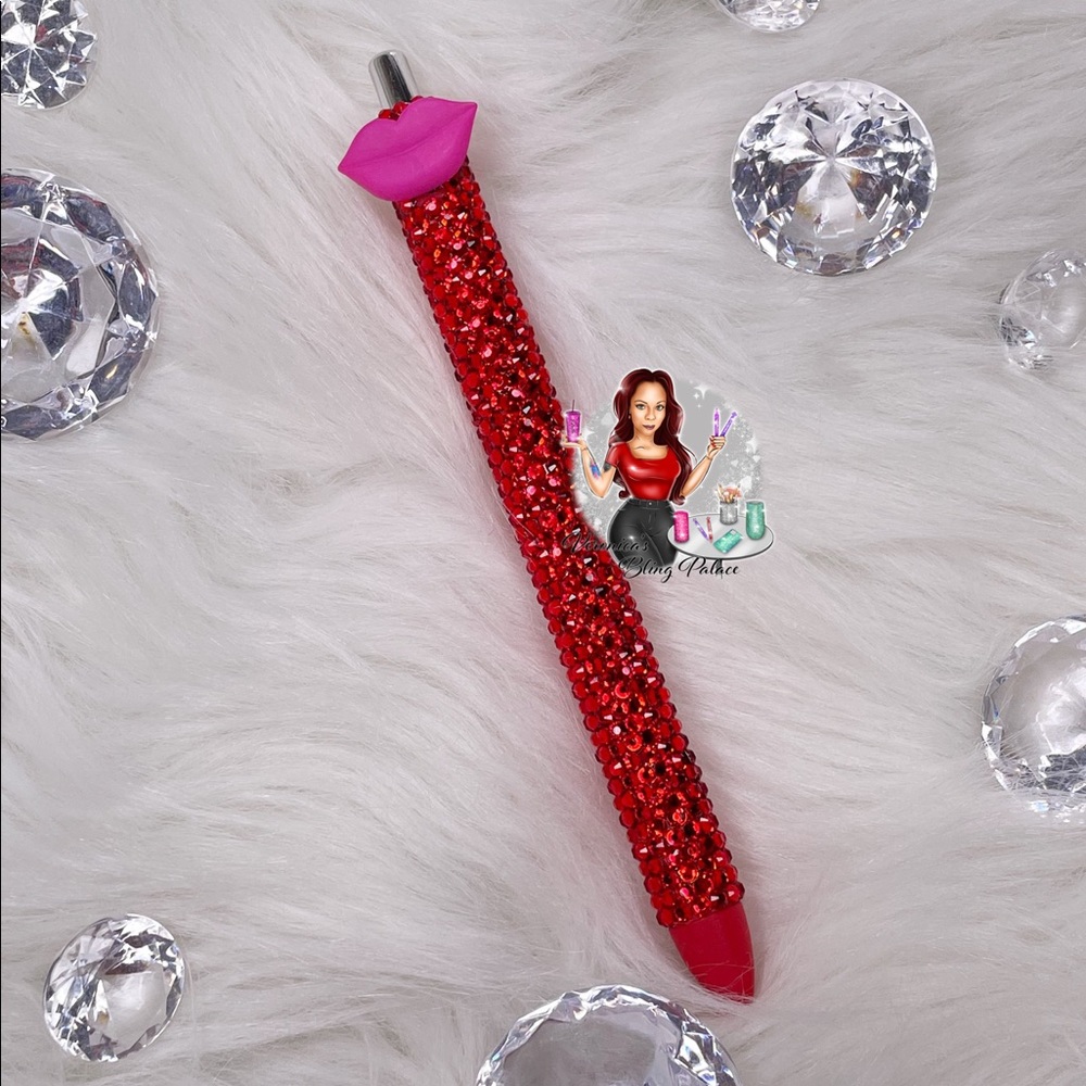 Red Rhinestone Pen - Picture 3 of 4